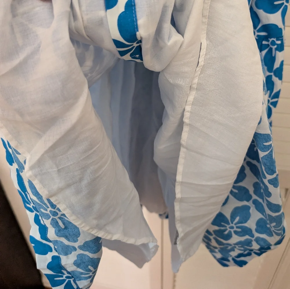 NWT Boden Paisley Tiered Shirt Dress - Indigo Floral Tile Pattern - Picture 7 of 9